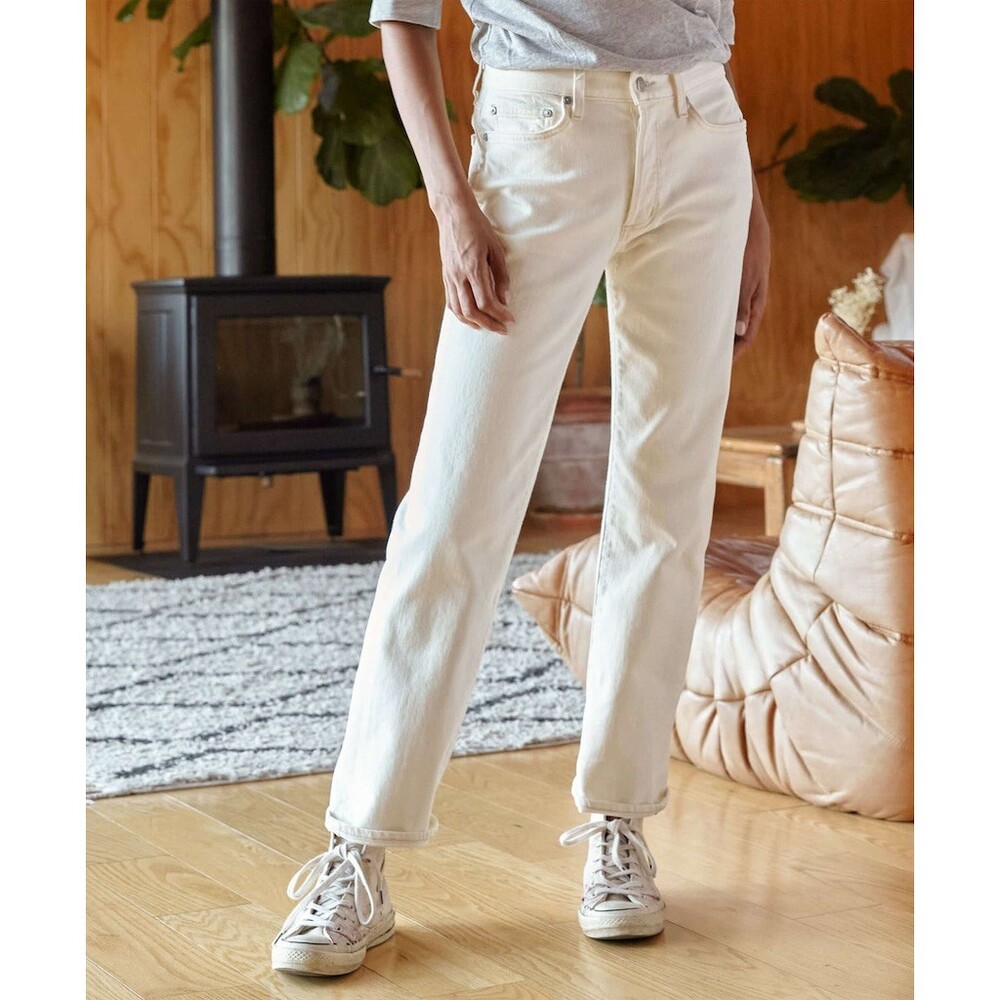 Outerknown S.E.A. Jeans Women’s Size 30 Fillmore Boyfriend Relaxed in Salt